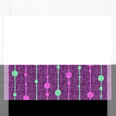 Purple and green pattern Rectangular Jigsaw Puzzl