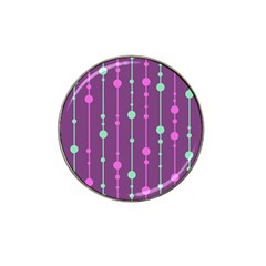 Purple and green pattern Hat Clip Ball Marker