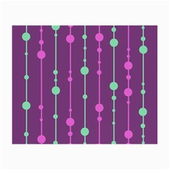 Purple And Green Pattern Small Glasses Cloth by Valentinaart