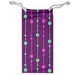 Purple and green pattern Jewelry Bags Front