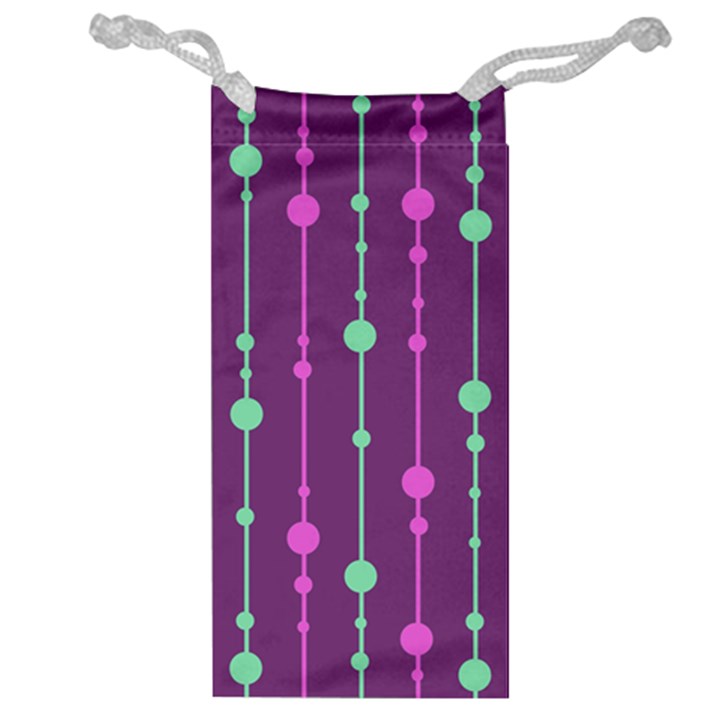 Purple and green pattern Jewelry Bags