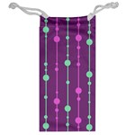 Purple and green pattern Jewelry Bags Back