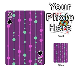 Purple and green pattern Playing Cards 54 Designs 