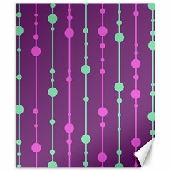 Purple and green pattern Canvas 8  x 10 