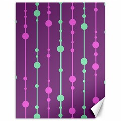 Purple and green pattern Canvas 12  x 16  