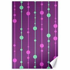 Purple and green pattern Canvas 12  x 18  