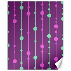 Purple and green pattern Canvas 16  x 20  