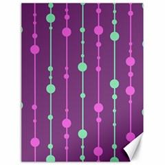 Purple and green pattern Canvas 18  x 24  