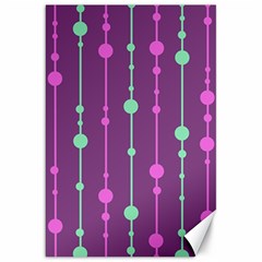 Purple and green pattern Canvas 20  x 30  