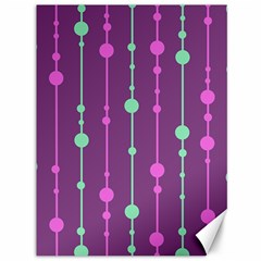 Purple and green pattern Canvas 36  x 48  