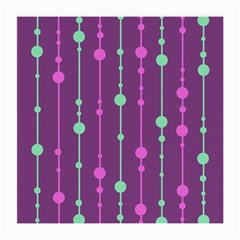 Purple And Green Pattern Medium Glasses Cloth by Valentinaart