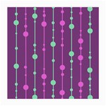 Purple and green pattern Medium Glasses Cloth Front