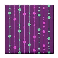 Purple and green pattern Face Towel