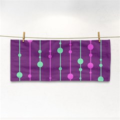 Purple and green pattern Hand Towel