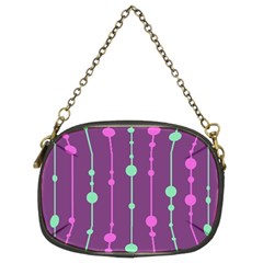 Purple and green pattern Chain Purses (Two Sides) 