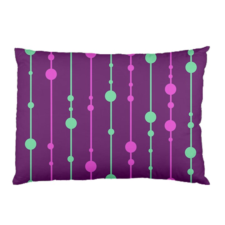 Purple and green pattern Pillow Case