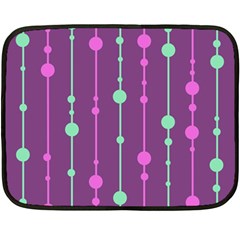 Purple and green pattern Fleece Blanket (Mini)