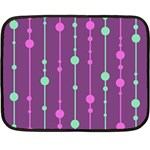 Purple and green pattern Fleece Blanket (Mini) 35 x27  Blanket