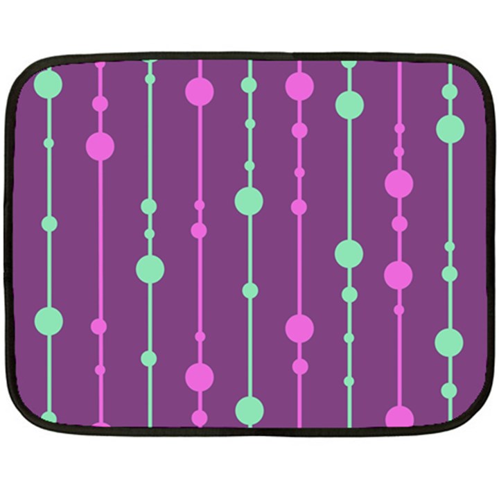 Purple and green pattern Fleece Blanket (Mini)