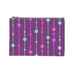 Purple and green pattern Cosmetic Bag (Large) 