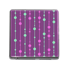 Purple and green pattern Memory Card Reader (Square)