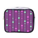 Purple and green pattern Mini Toiletries Bags Front