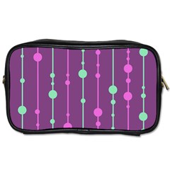 Purple and green pattern Toiletries Bags