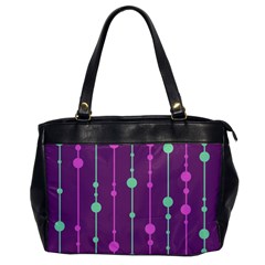 Purple and green pattern Office Handbags