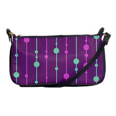 Purple and green pattern Shoulder Clutch Bags