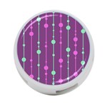 Purple and green pattern 4-Port USB Hub (Two Sides)  Front