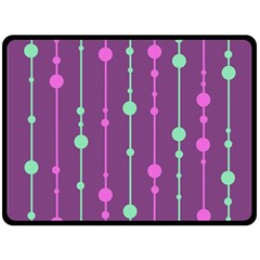 Purple and green pattern Fleece Blanket (Large) 