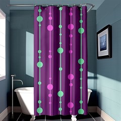 Purple and green pattern Shower Curtain 36  x 72  (Stall) 