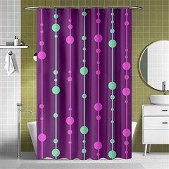 Purple and green pattern Shower Curtain 48  x 72  (Small) 