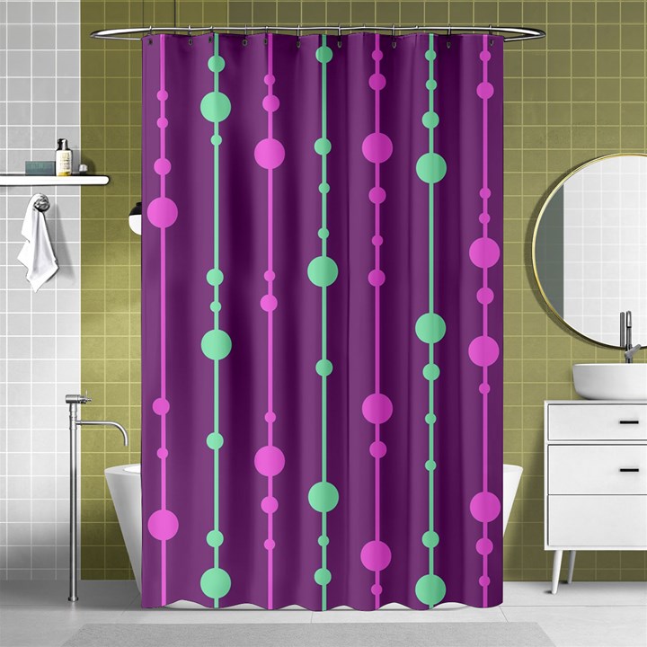 Purple and green pattern Shower Curtain 48  x 72  (Small) 