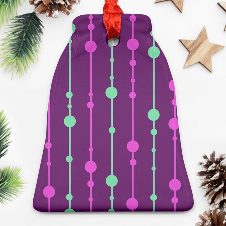 Purple and green pattern Bell Ornament (2 Sides)