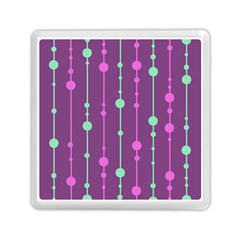 Purple and green pattern Memory Card Reader (Square) 