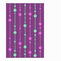 Purple And Green Pattern Small Garden Flag (two Sides) by Valentinaart