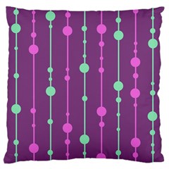 Purple and green pattern Large Cushion Case (One Side)