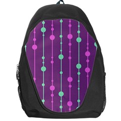 Purple and green pattern Backpack Bag