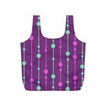 Purple and green pattern Full Print Recycle Bags (S)  Front