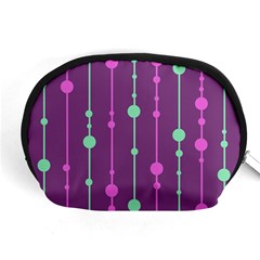 Purple and green pattern Accessory Pouches (Medium) 