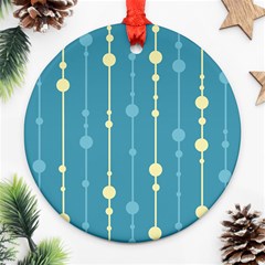 Blue Pattern Ornament (round) 