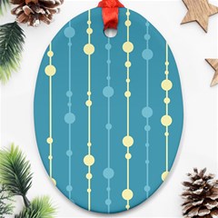 Blue Pattern Ornament (oval)  by Valentinaart