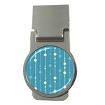 Blue pattern Money Clips (Round)  Front