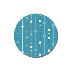 Blue Pattern Magnet 3  (round)