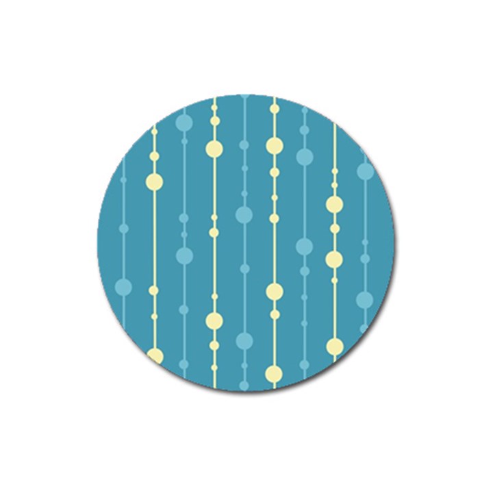 Blue pattern Magnet 3  (Round)