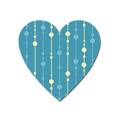 Blue Pattern Heart Magnet