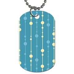 Blue Pattern Dog Tag (one Side)