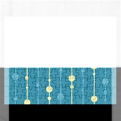 Blue Pattern Rectangular Jigsaw Puzzl