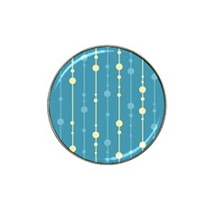 Blue Pattern Hat Clip Ball Marker (10 Pack)